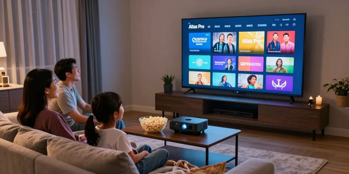 Profitez des moments de divertissement en famille avec atlas pro et son interface attrayante.