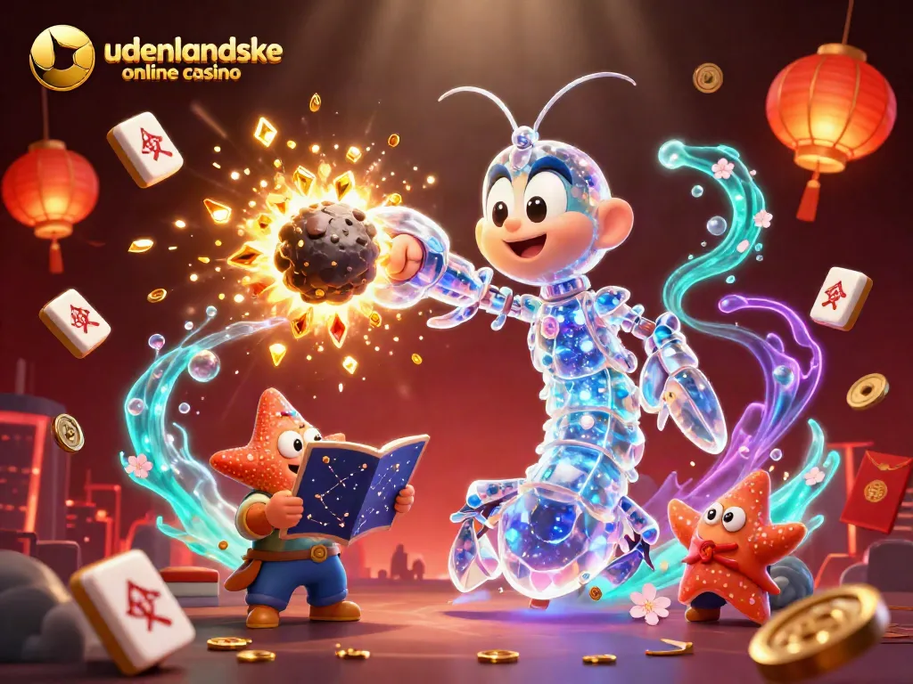 Experience the excitement of udenlandske online casino with a galactic samurai shrimp punching asteroids for treasures and gems.
