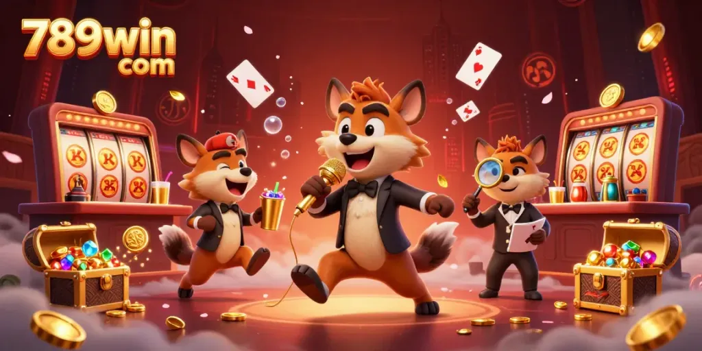 Experience the excitement at 789win com with dynamic hyenas in a casino setting, featuring comedy and gaming.