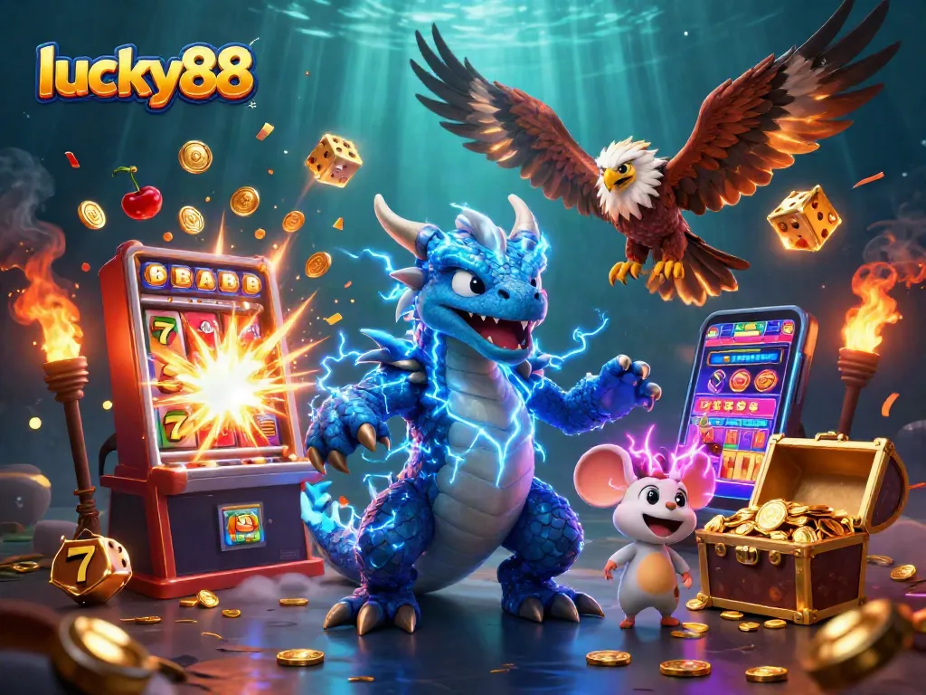 Experience thrilling gameplay at lucky88 with vibrant slot machines and captivating 3D characters.