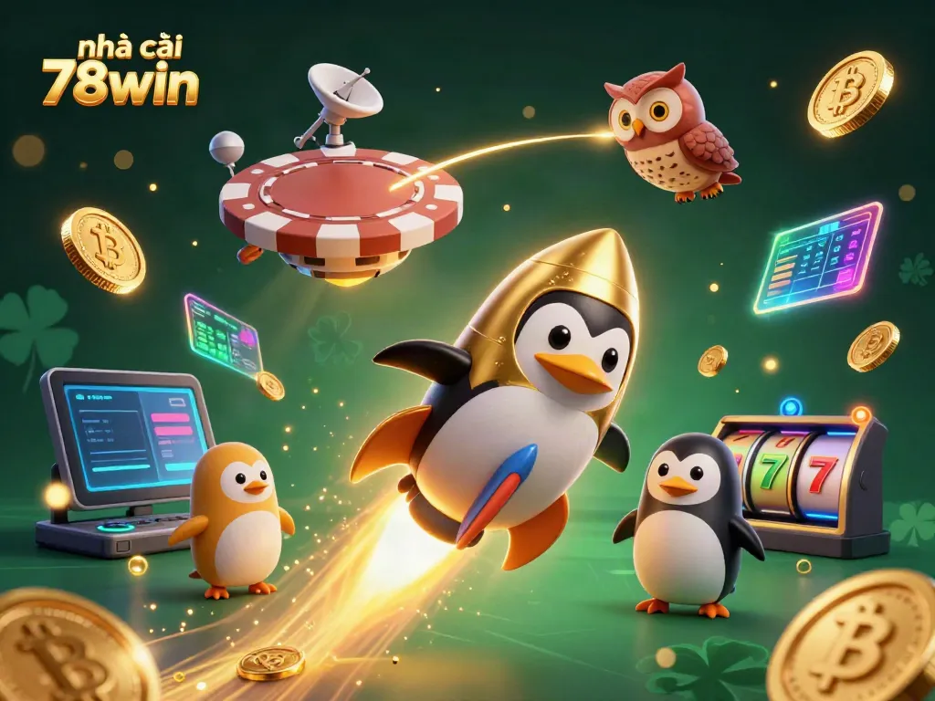 Experience the excitement of nhà cái 78win with dynamic crypto gaming visuals and casino elements.