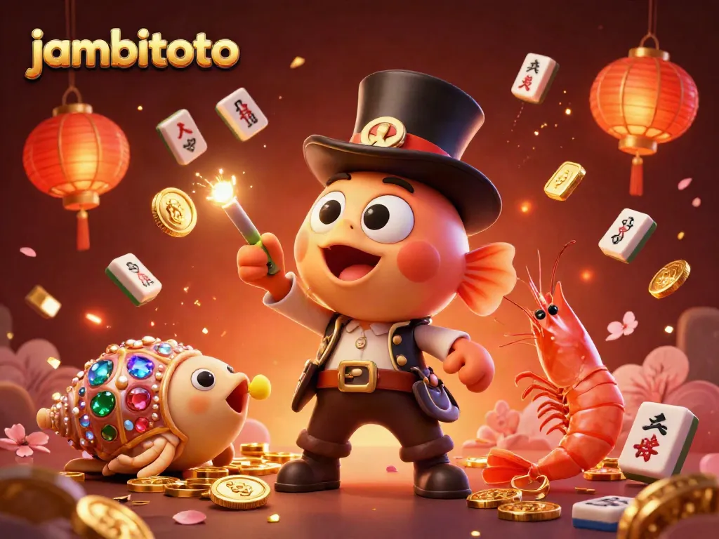 Engage with jambitoto as a vibrant underwater scene showcases an anglerfish, shrimp, and sea snail surrounded by gambling-themed elements.